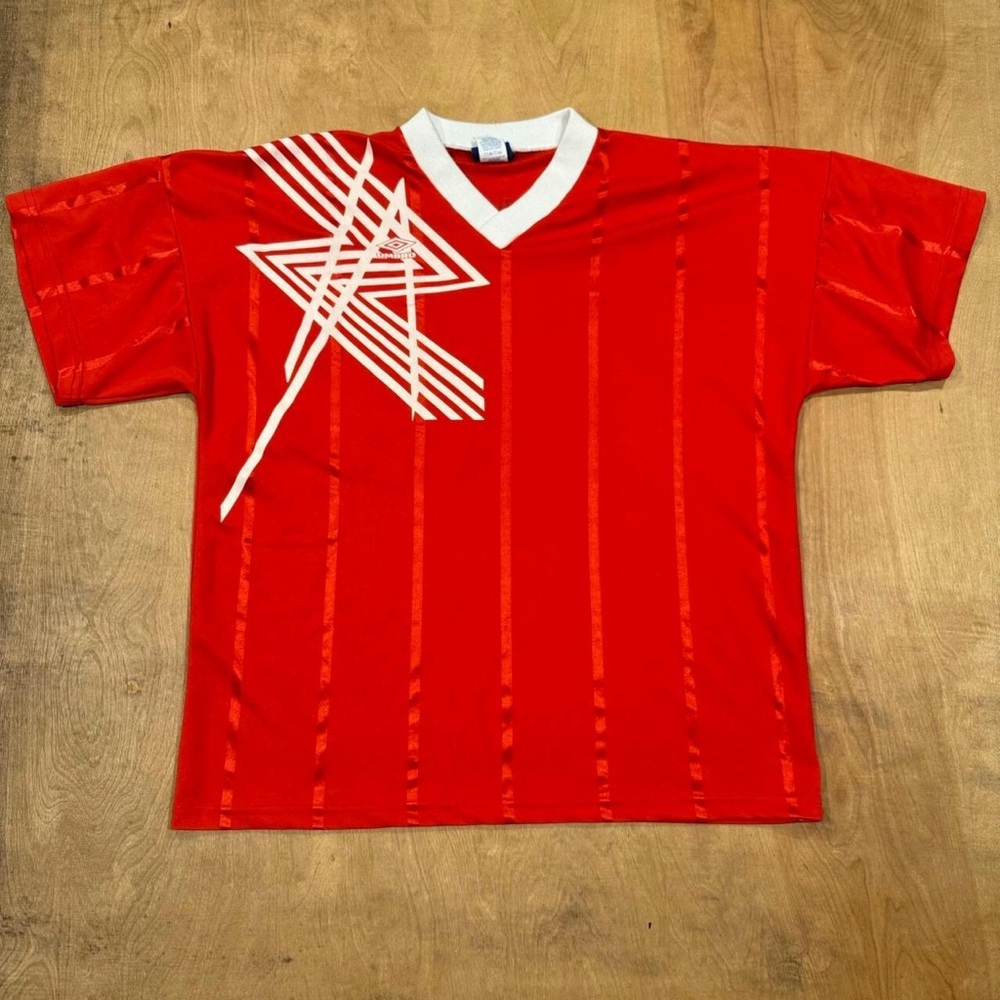 Red Graphic T-Shirt with White Star Design